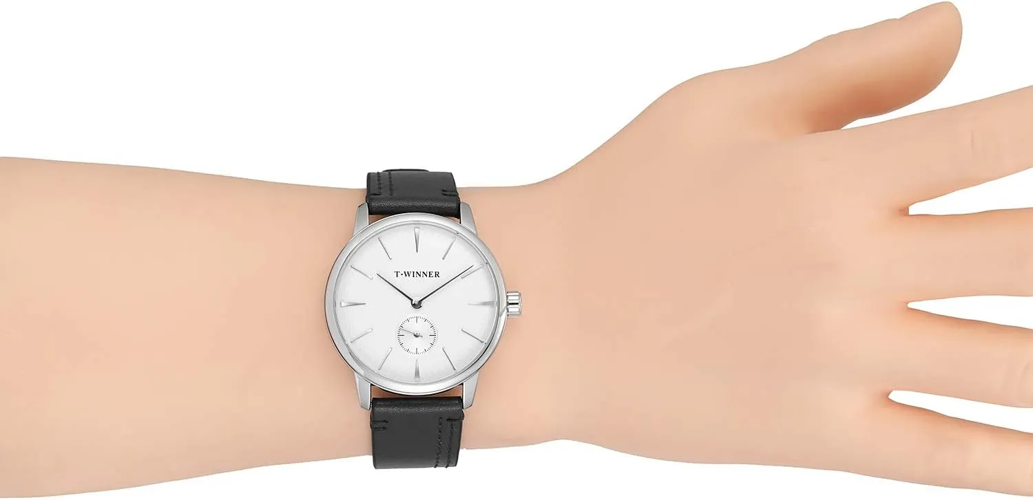 FORSINING Men's Mechanical Hand-Wind Analog Sport Style Wristwatch with Leather Strap