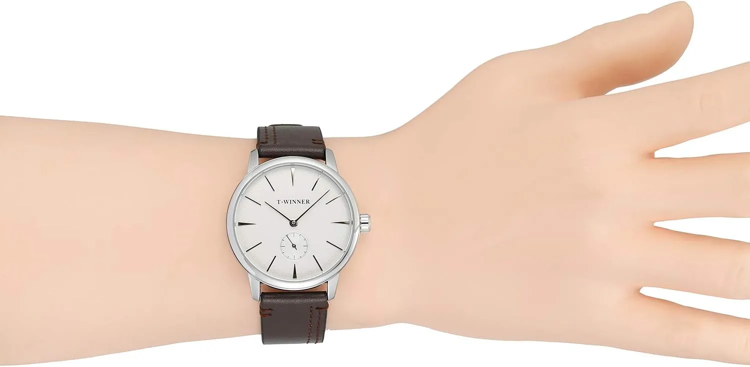 FORSINING Men's Mechanical Hand-Wind Analog Sport Style Wristwatch with Leather Strap