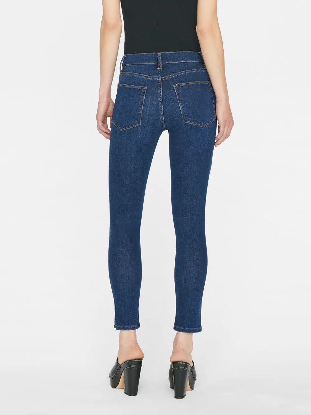 Frame - Le High Skinny Side Slit in Majesty