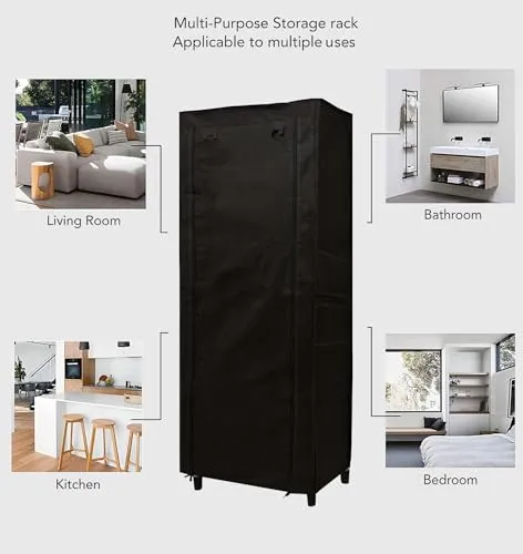 GlowSilk Smart Buy Home Utility Portable Space Saving 9 Layer Metal Shoe Rack for Home Organizer Stand Black