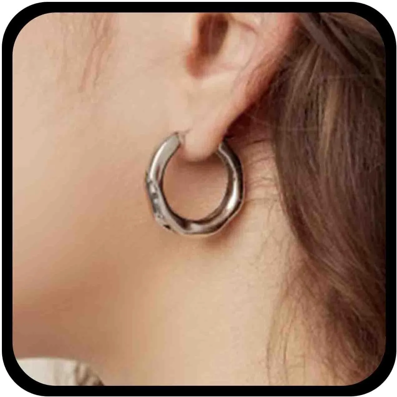 Gold Hoop Earrings Small Hoop Huggie Earrings Metal Chunky Hoop Earrings Minimalist Gold Earrings Hammered Round Hoop Earrings Jewelry for Women