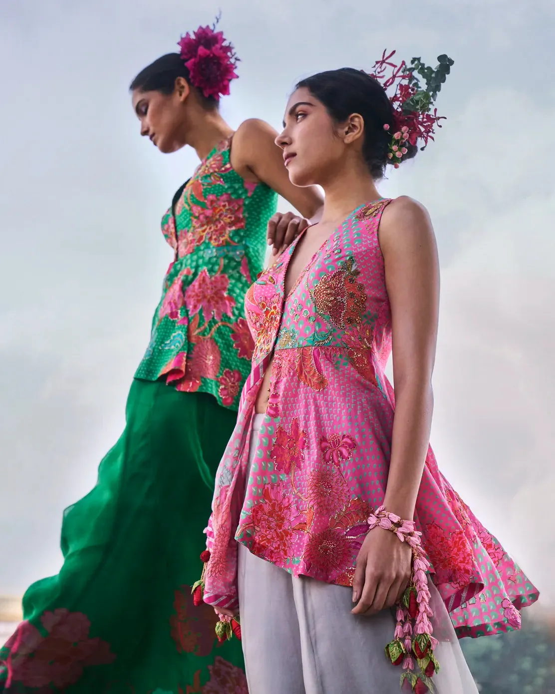Gul Pink Peplum Nushrratt Baruccha Sharara Set
