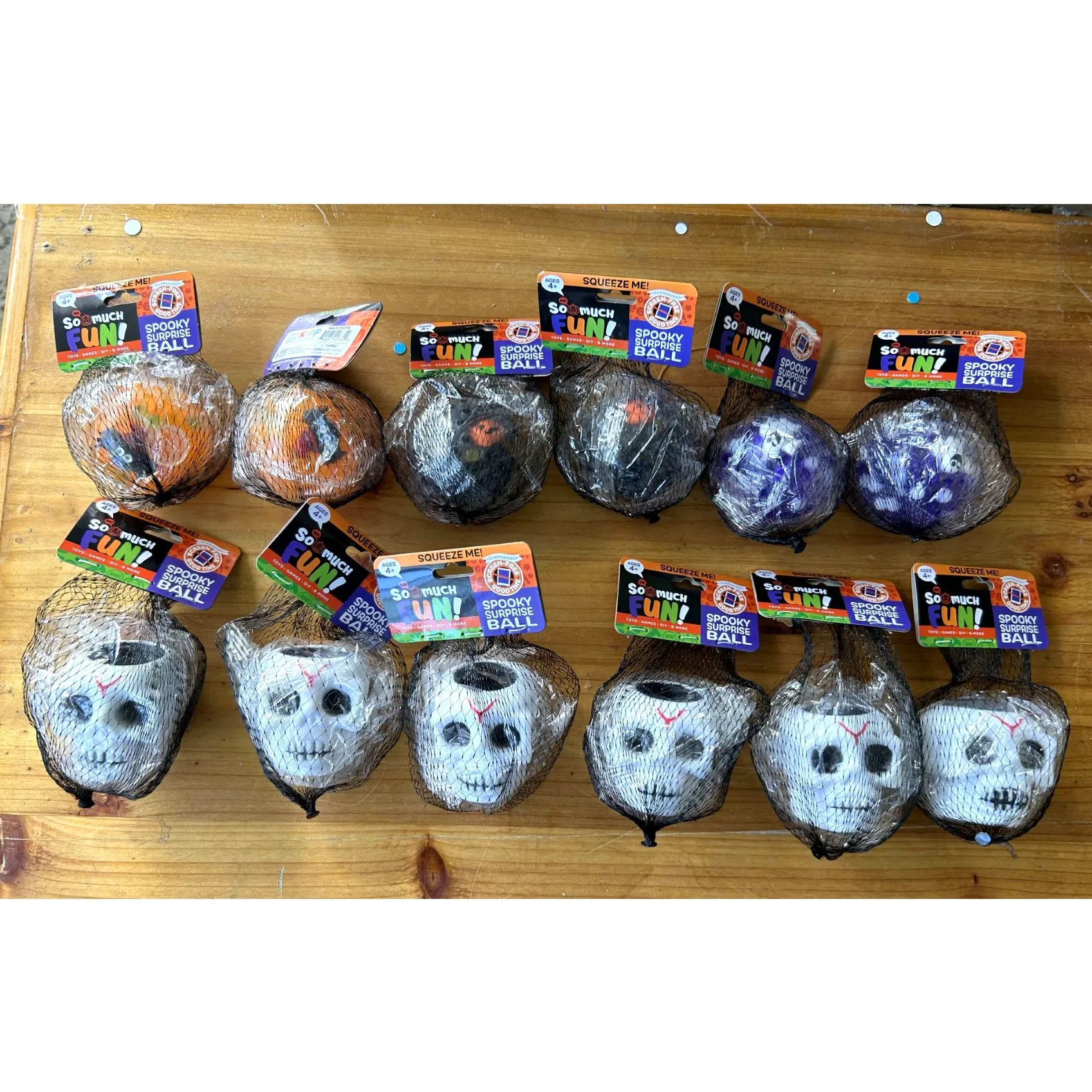 Halloween Squishy Ball Assortment - 12 Pieces Per Pack 24774