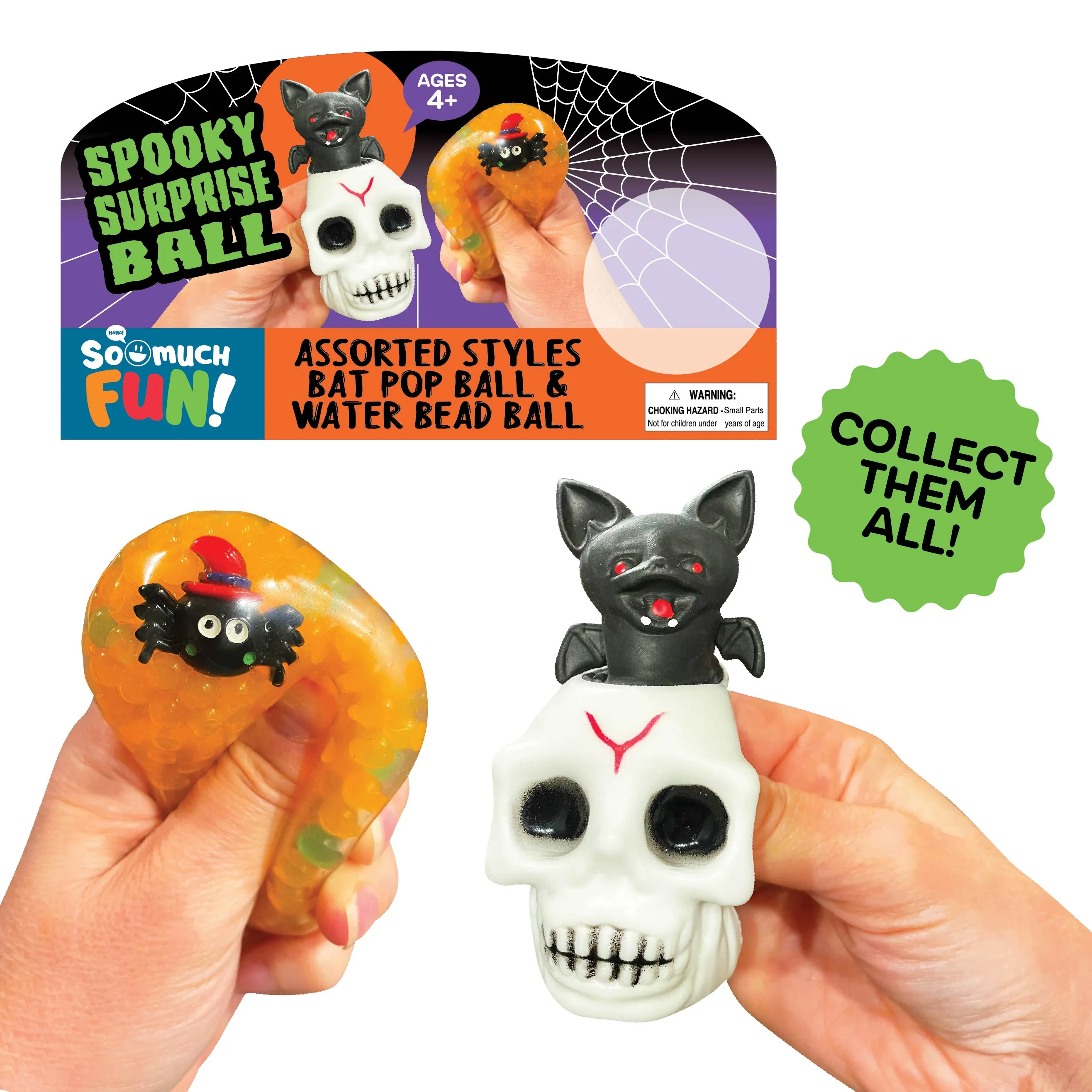 Halloween Squishy Ball Assortment - 12 Pieces Per Pack 24774