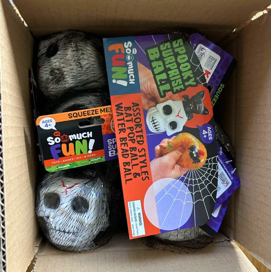 Halloween Squishy Ball Assortment - 12 Pieces Per Pack 24774