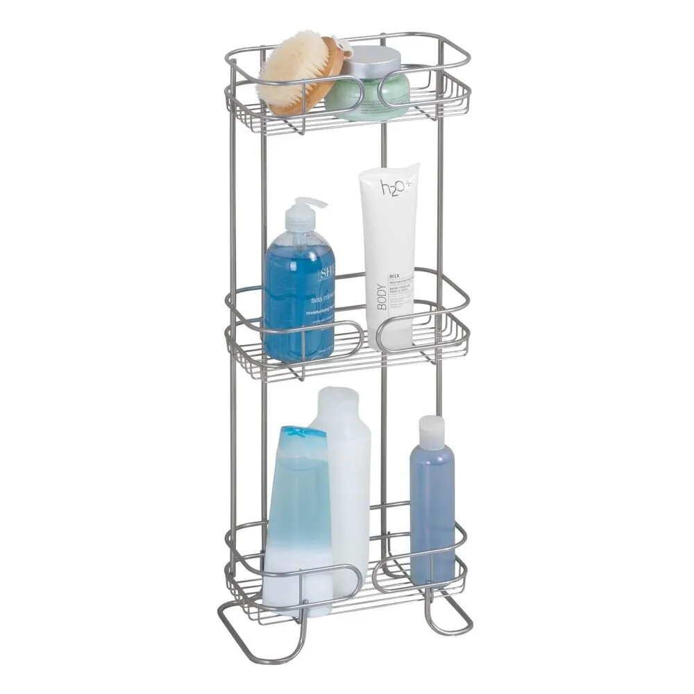 iDesign Neo 3-Tier Bath Shelf in Silver