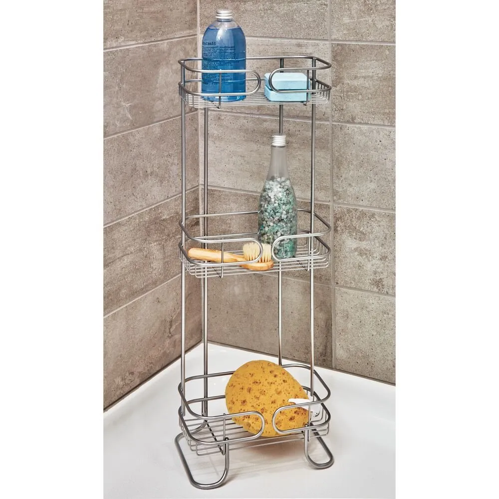 iDesign Neo 3-Tier Bath Shelf in Silver