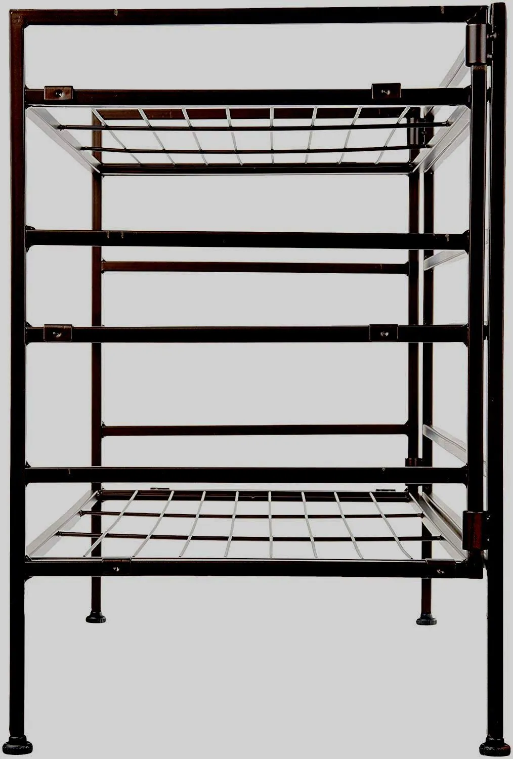 INDIAN DECOR 28148 Basics 9-Pair Shoe Rack, Metal Shoe rack, Shoe storage, Space saving Shoe rack - Black