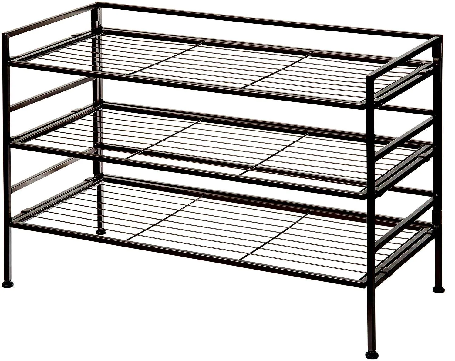 INDIAN DECOR 28148 Basics 9-Pair Shoe Rack, Metal Shoe rack, Shoe storage, Space saving Shoe rack - Black
