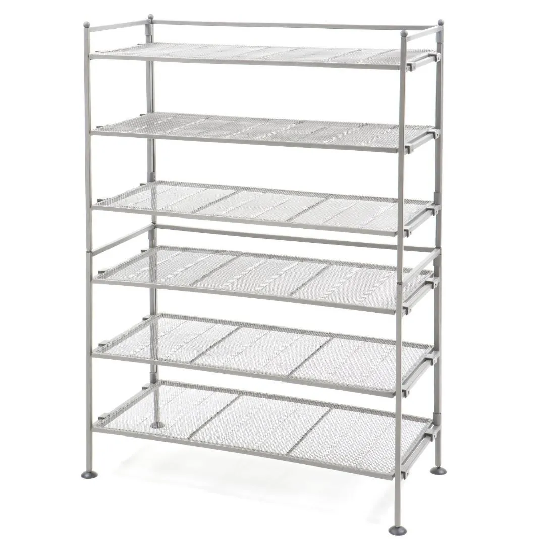 Iron 3-Tier Folding Shoe Rack