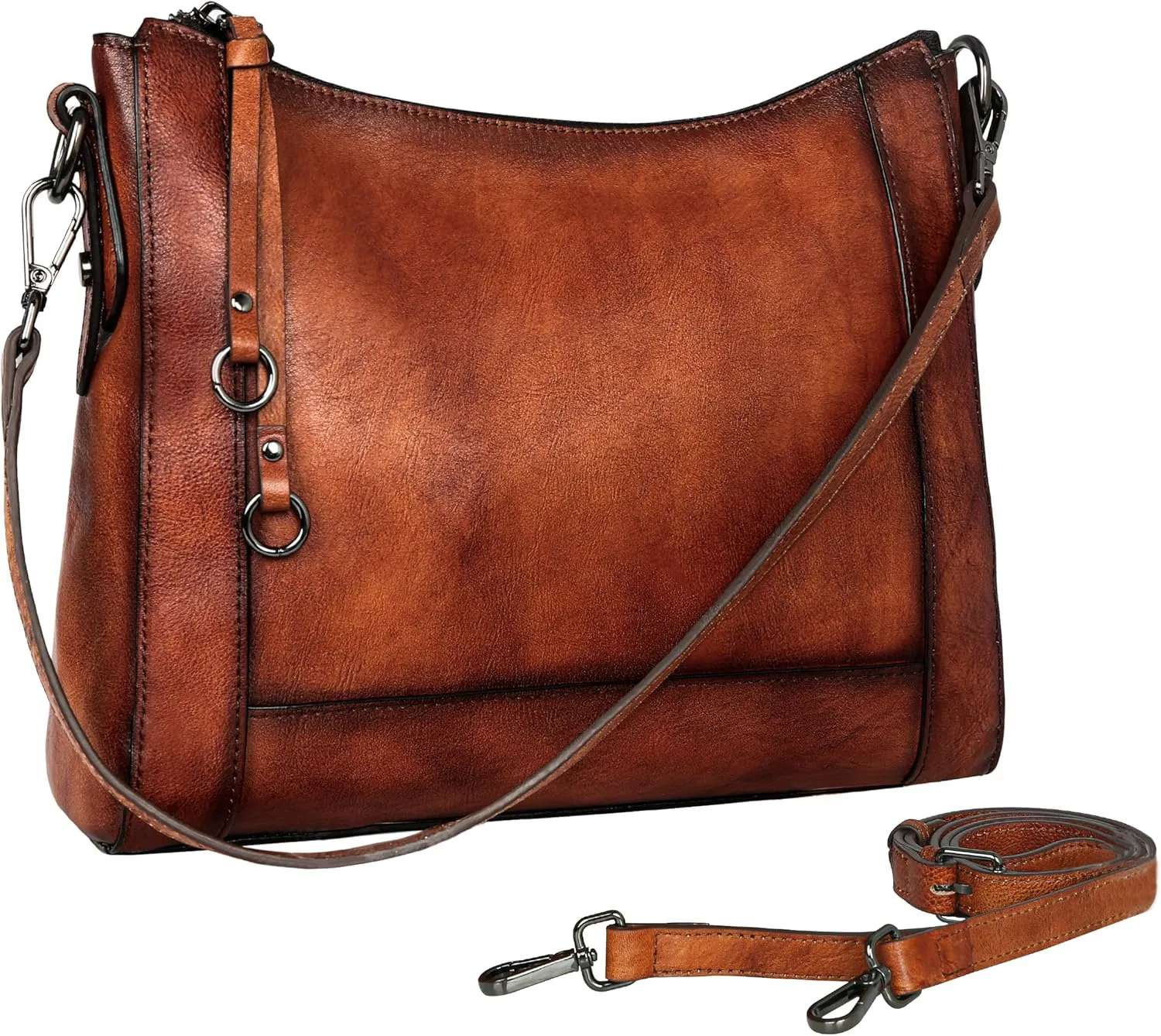 Iswee Genuine Leather Purse and Handbags for Women Crossbody Satchel Purse Hobo Handbag
