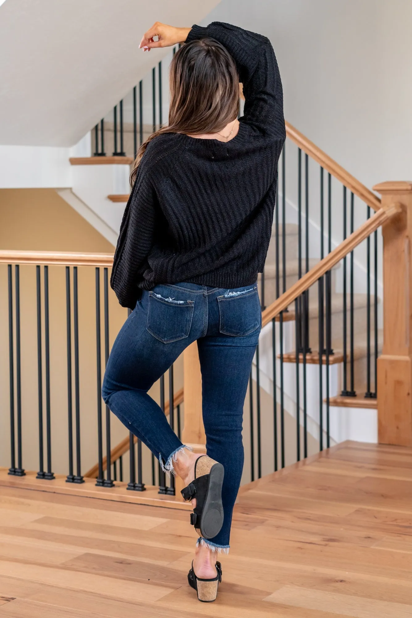 IYKYK Gemma Low Rise Fray Hem Skinny