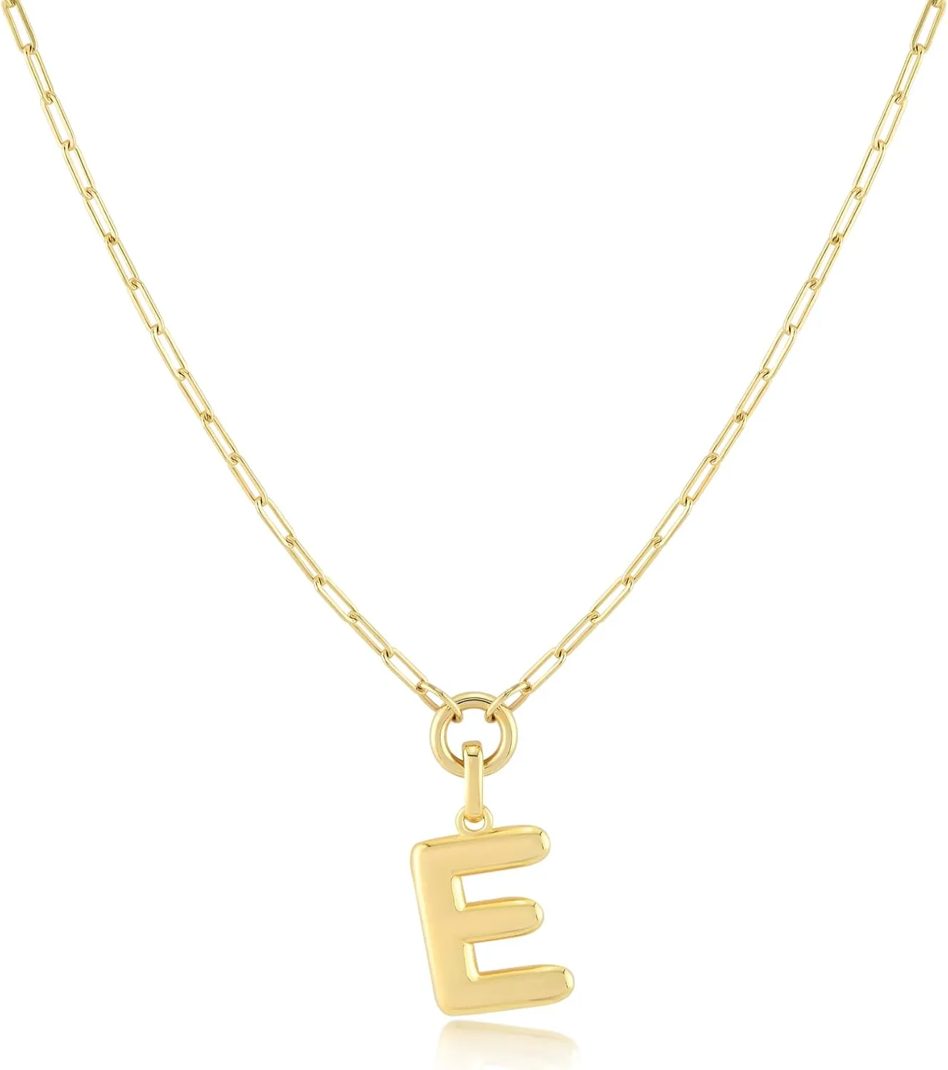 Jewelry Atelier Gold-Filled Initial Necklace for Women  Layered Initial Necklace with A-Z Pendant  14k Gold-Filled Paperclip Chain Cute Layered Gold Choker  Gold Jewelry for Women