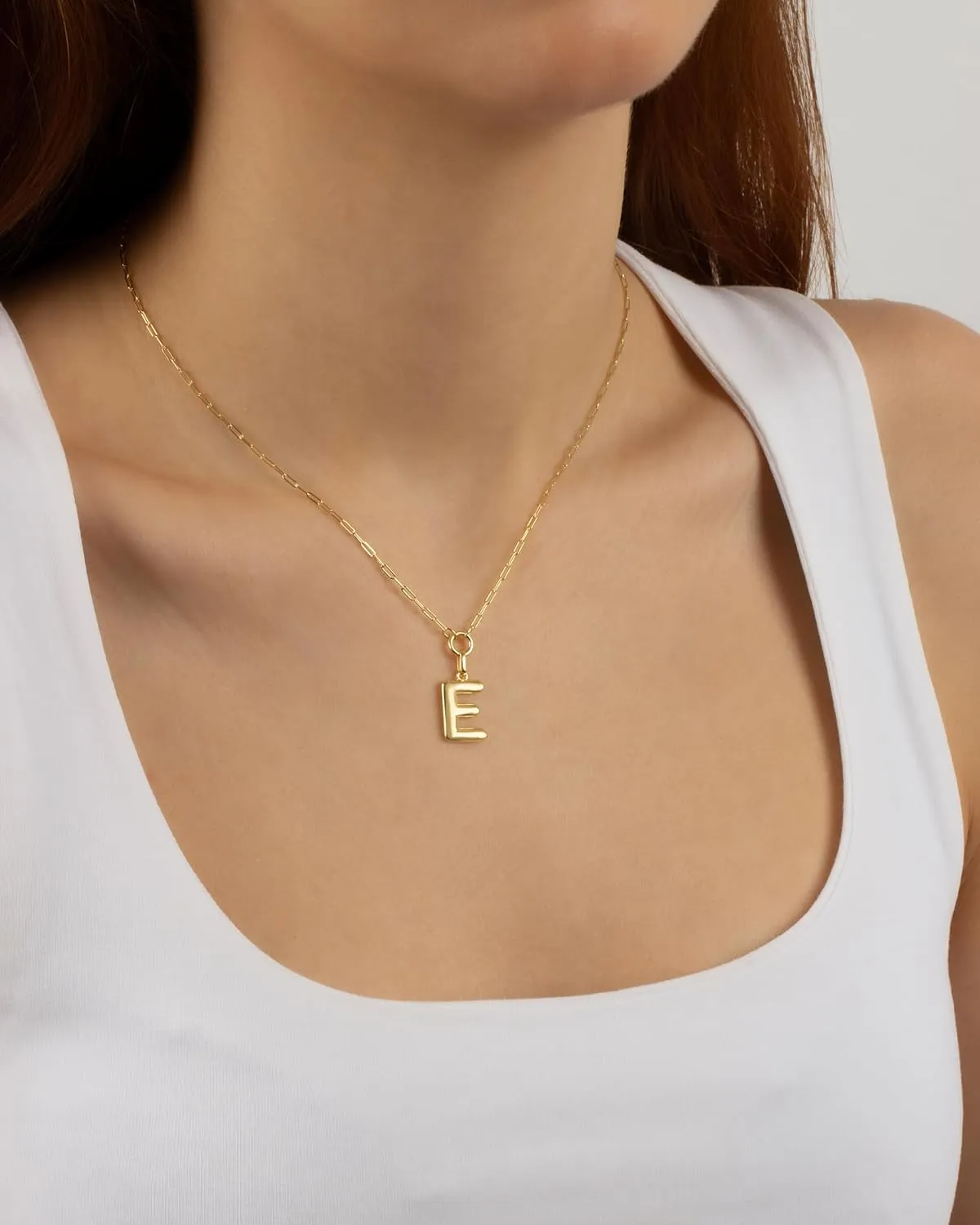 Jewelry Atelier Gold-Filled Initial Necklace for Women  Layered Initial Necklace with A-Z Pendant  14k Gold-Filled Paperclip Chain Cute Layered Gold Choker  Gold Jewelry for Women