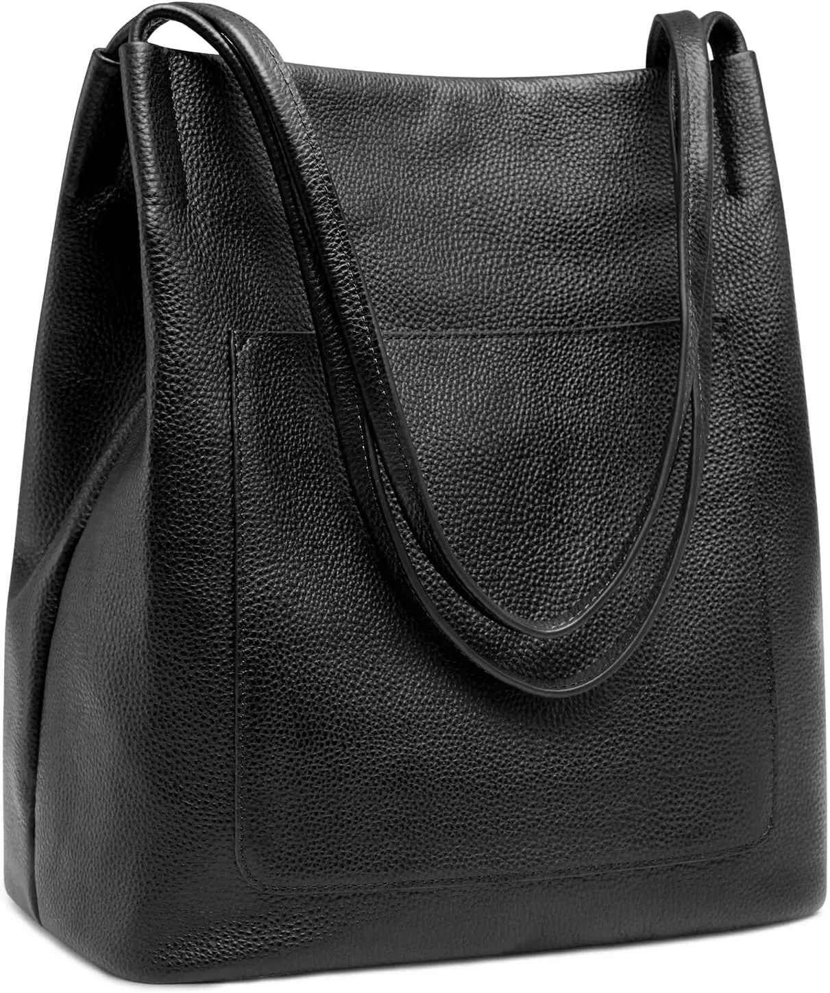 Kattee Leather Shoulder Tote Bags for Women, Soft Purses and Handbags with Top Magnetic Snap Closure