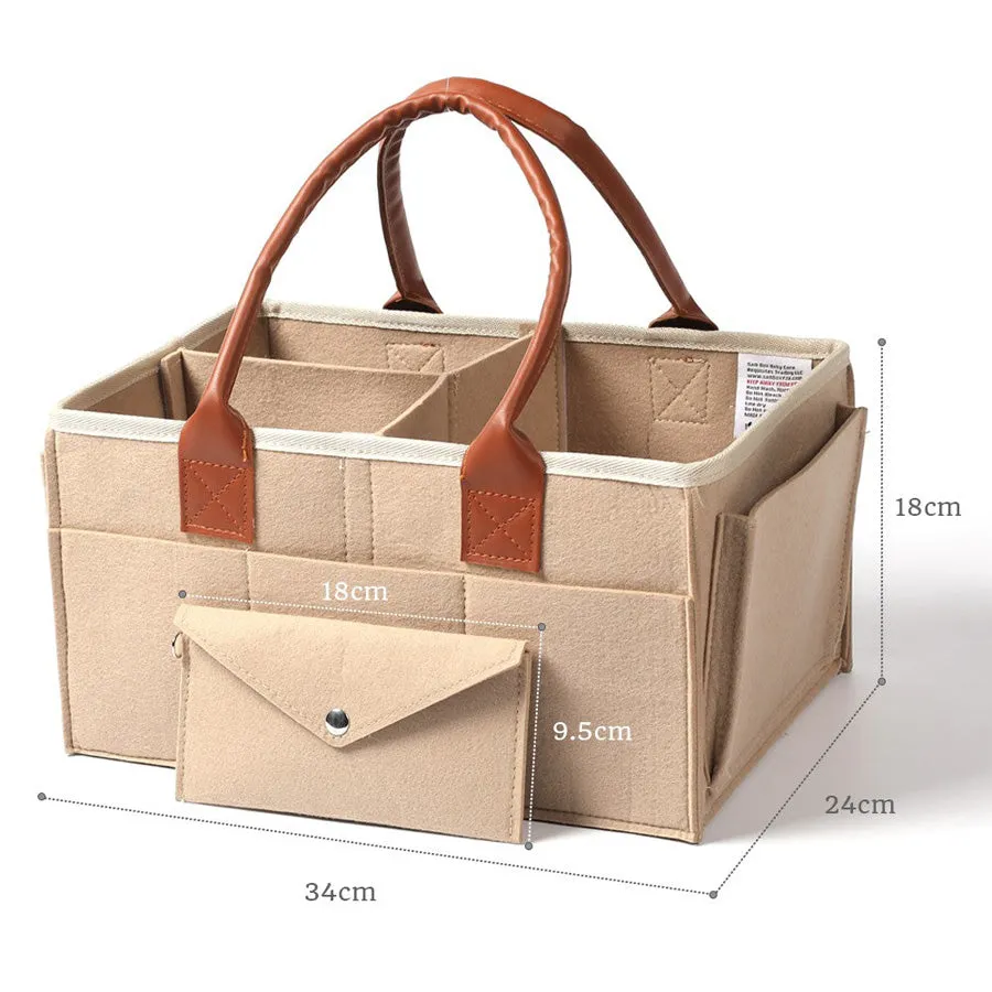 Little Story - Diaper Caddy   Travel Pouch Medium (Ivory)