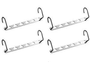 Magic Hangers,Ipow Wonder Magic Metal Wardrobe Closet Bar Clothes Coat Hanger Organizers for Space Saving and Storage-Set of 4