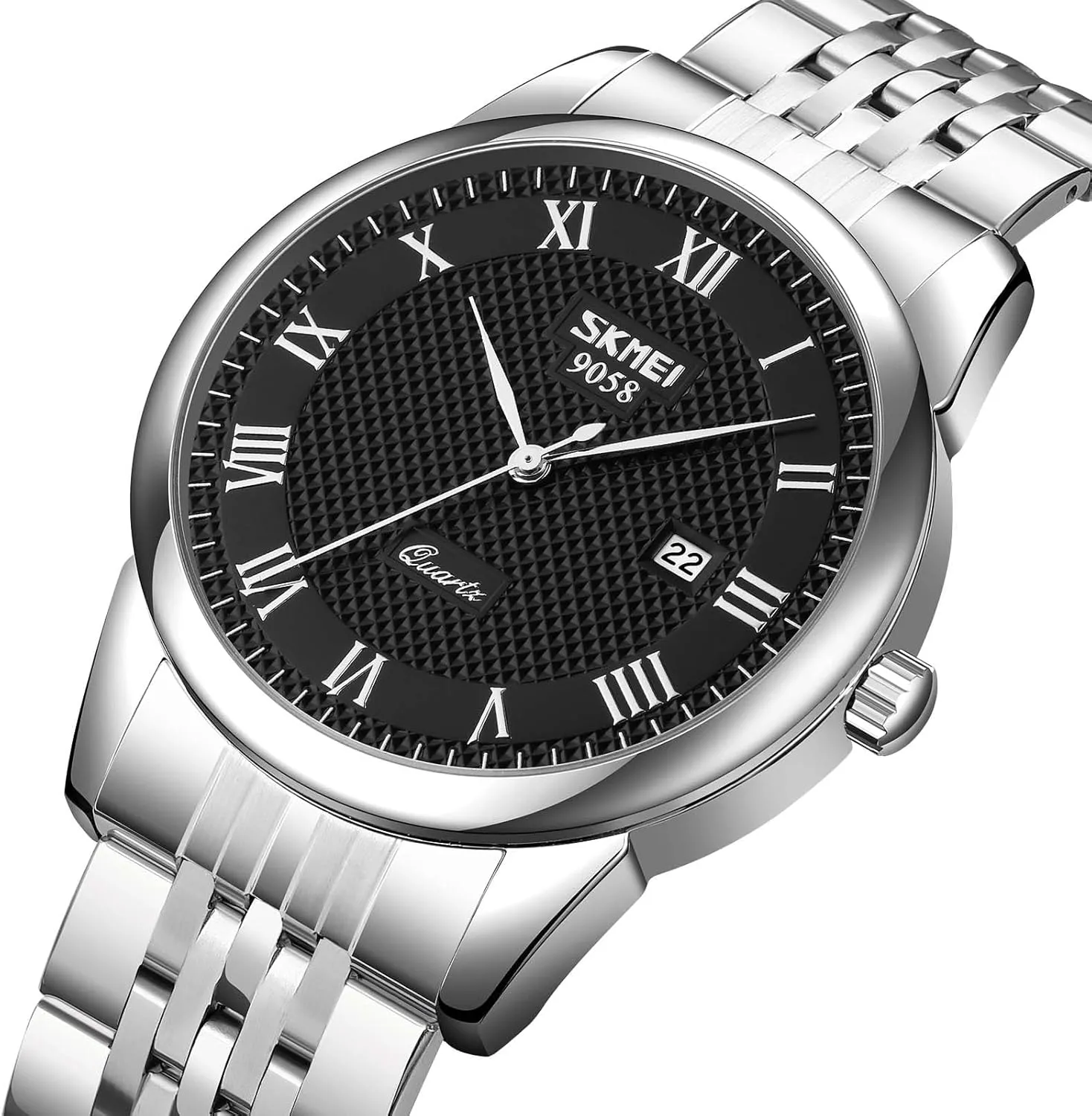 MASTOP Mens Womens Quartz Watch Roman Numeral Business Casual Fashion Analog Wrist Watch Classic Calendar Date Window 30M Waterproof Comfortable Leather Watches