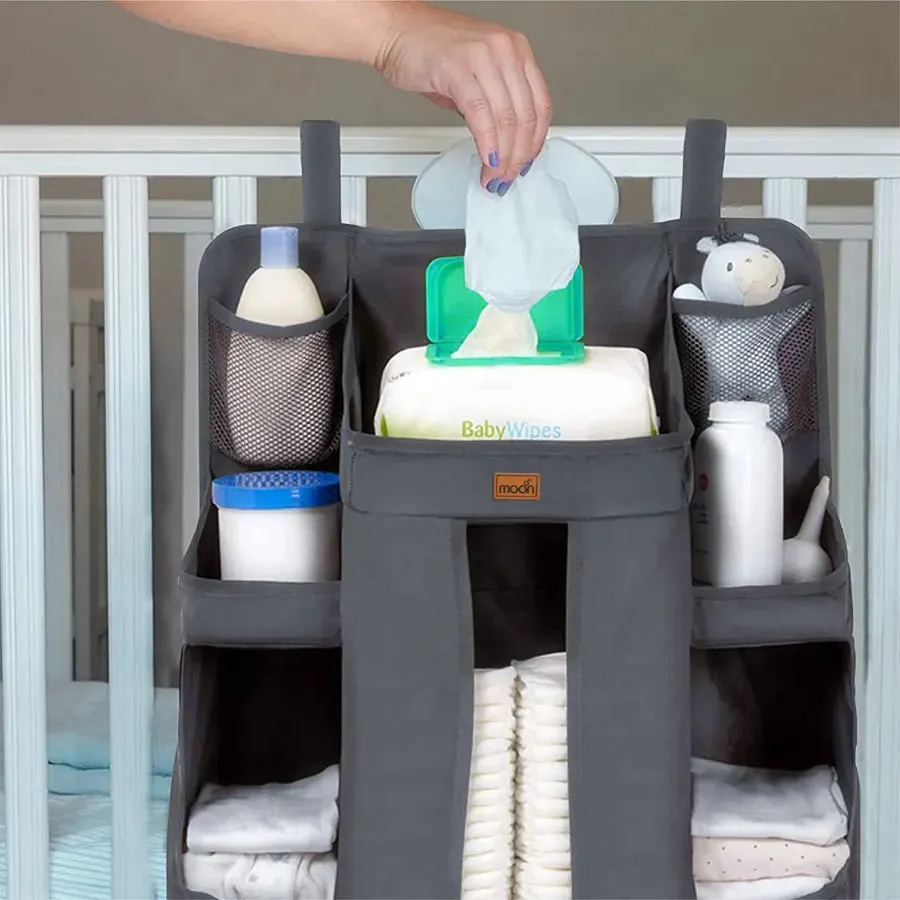 Moon Baby Crib Orgnizer (Dark Grey)