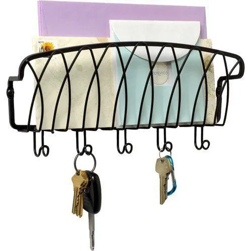 Mounted Mail Organizer and Key Holder