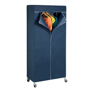 Navy/White Garment Rack Cover