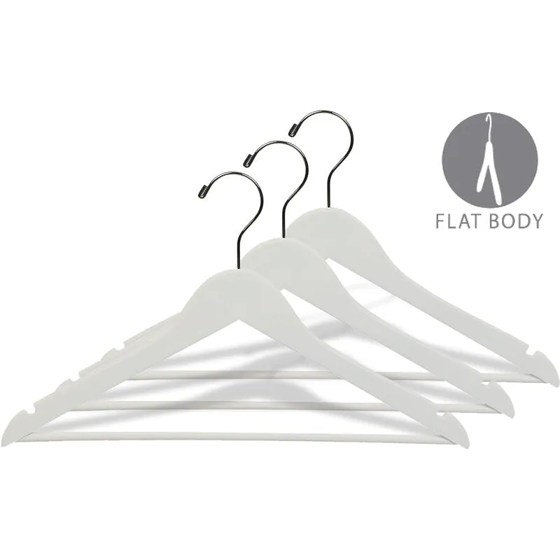 New Publo 25 Pcs Wood Hanger for Dress/Shirt/Sweater