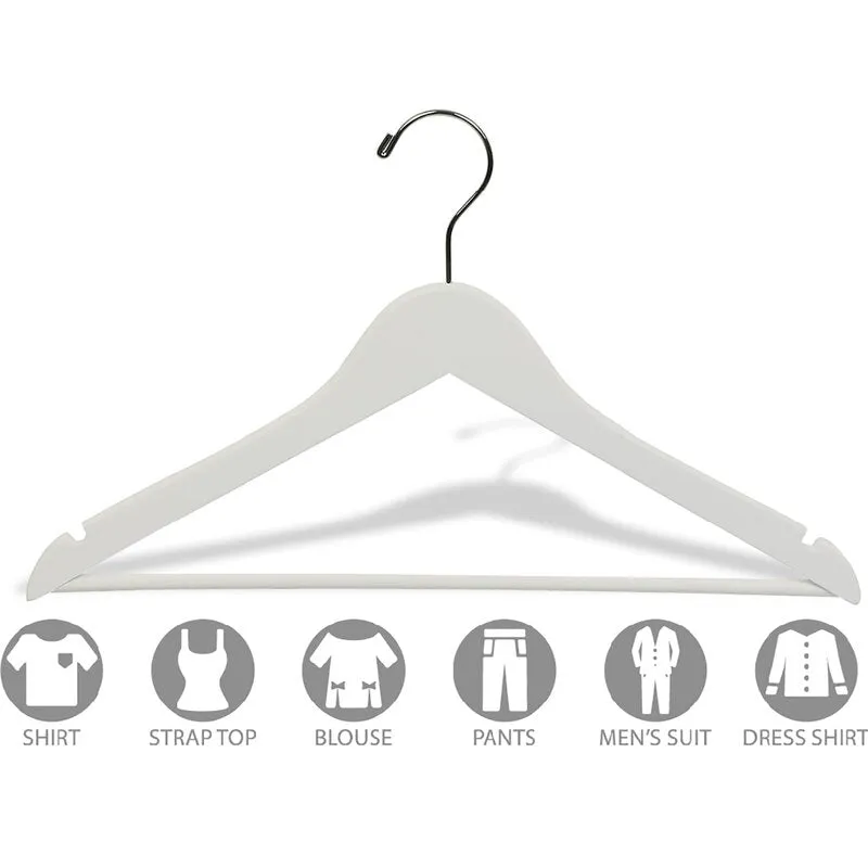 New Publo 25 Pcs Wood Hanger for Dress/Shirt/Sweater