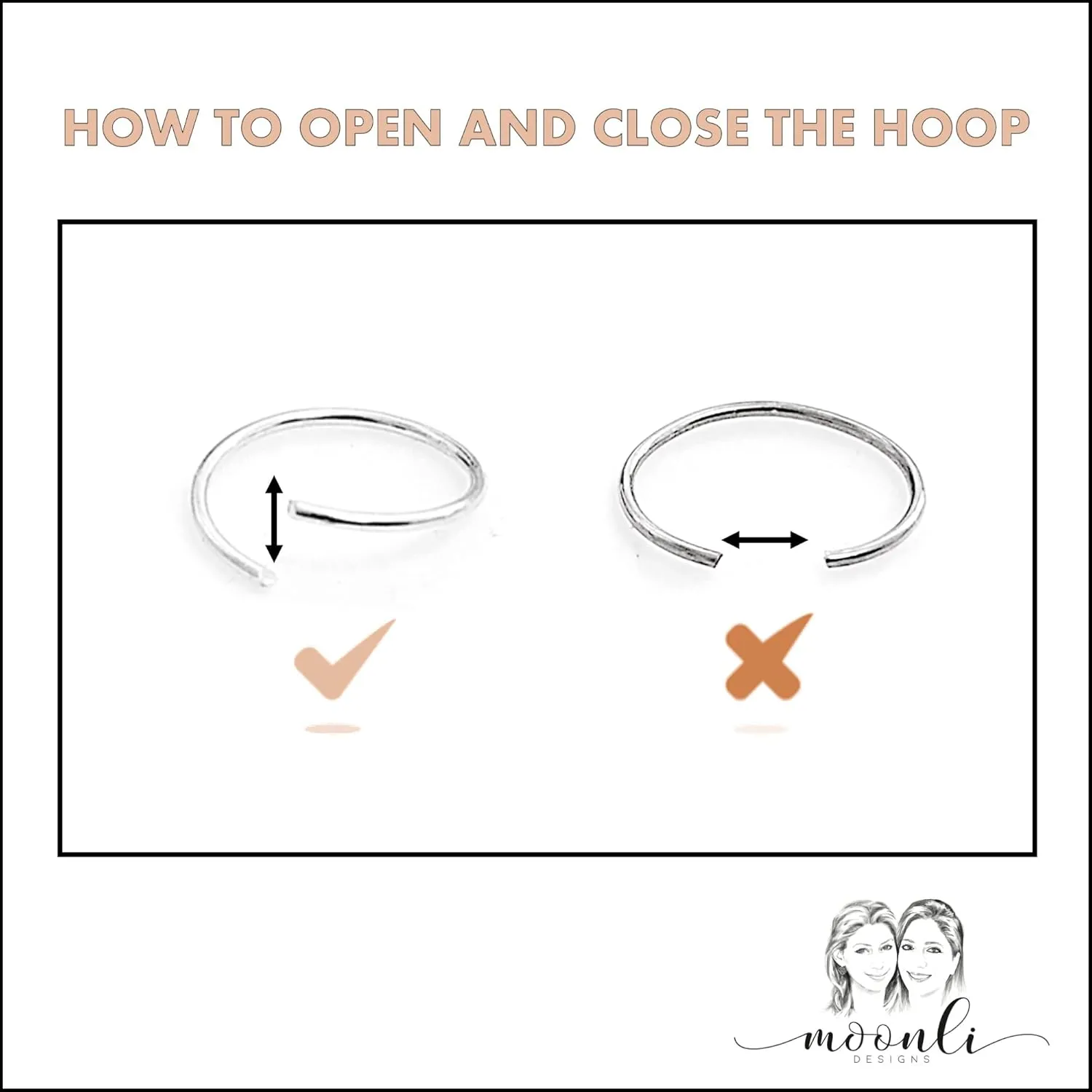 Nose Ring Piercing or Septum Jewelry in 18G, Gold Rose Gold - Silver, Diameter 6mm to 10mm Hypoallergenic, Seamless Hoop Hammered Textured (8 mm, Silver)