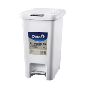 Oates Push or Pedal Rubbish Bin 30L