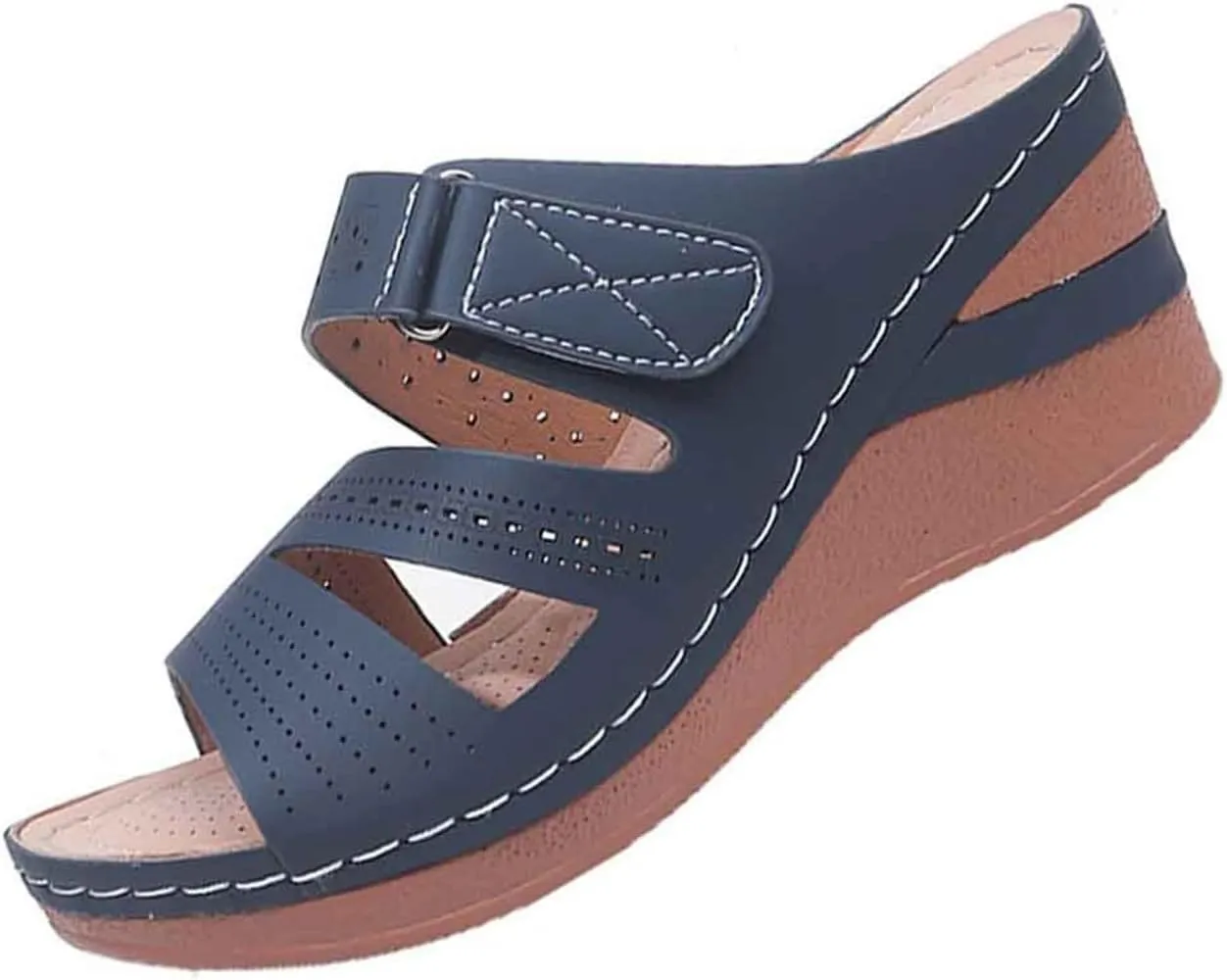 Orthopedic Sandals for Women Summer Dressy Comfortable Slip On Shoes Arch Support Wedge Sandals 2025 Non Slip Flip Flops