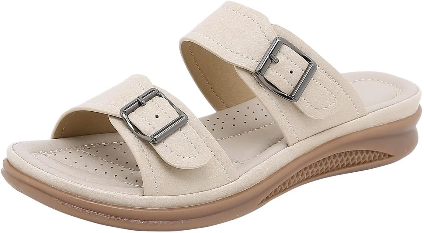 Orthopedic Slippers for Women Indoor and Outdoor Comfort Wear Orthowear Shoes Wide Width Open Toe Sandals Lightweight Slip On Slippers Comfortable Walking Sandals Plantar Fasciitis Soft Cushion