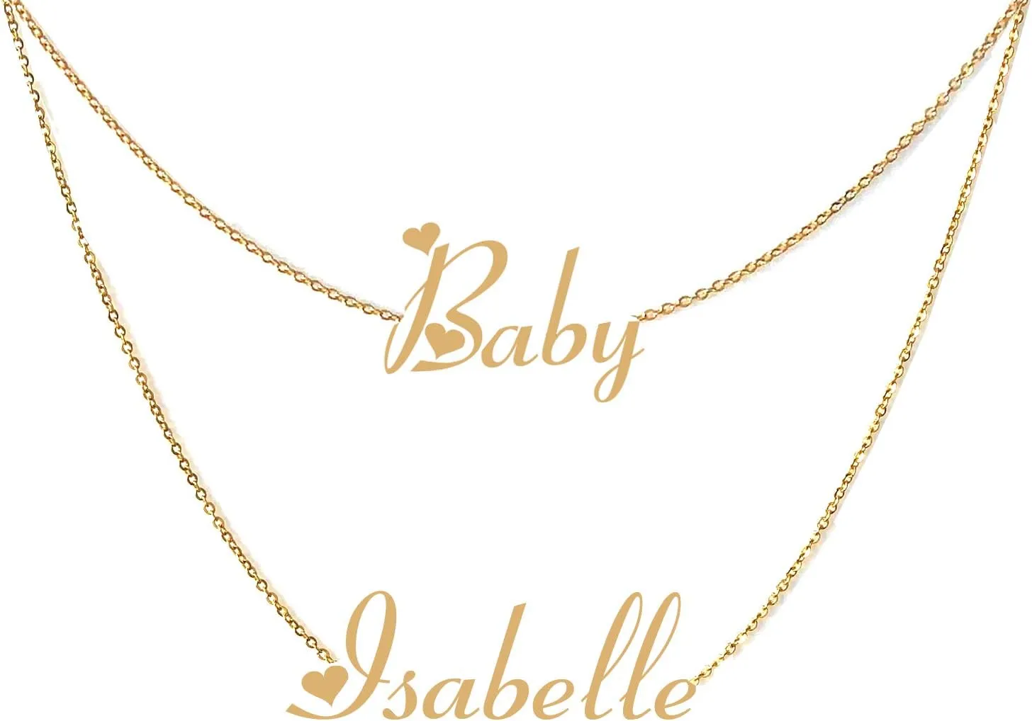 Personalized Custom Name Necklace Layered Choker Necklaces for Women