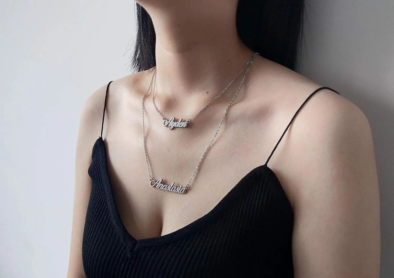Personalized Custom Name Necklace Layered Choker Necklaces for Women