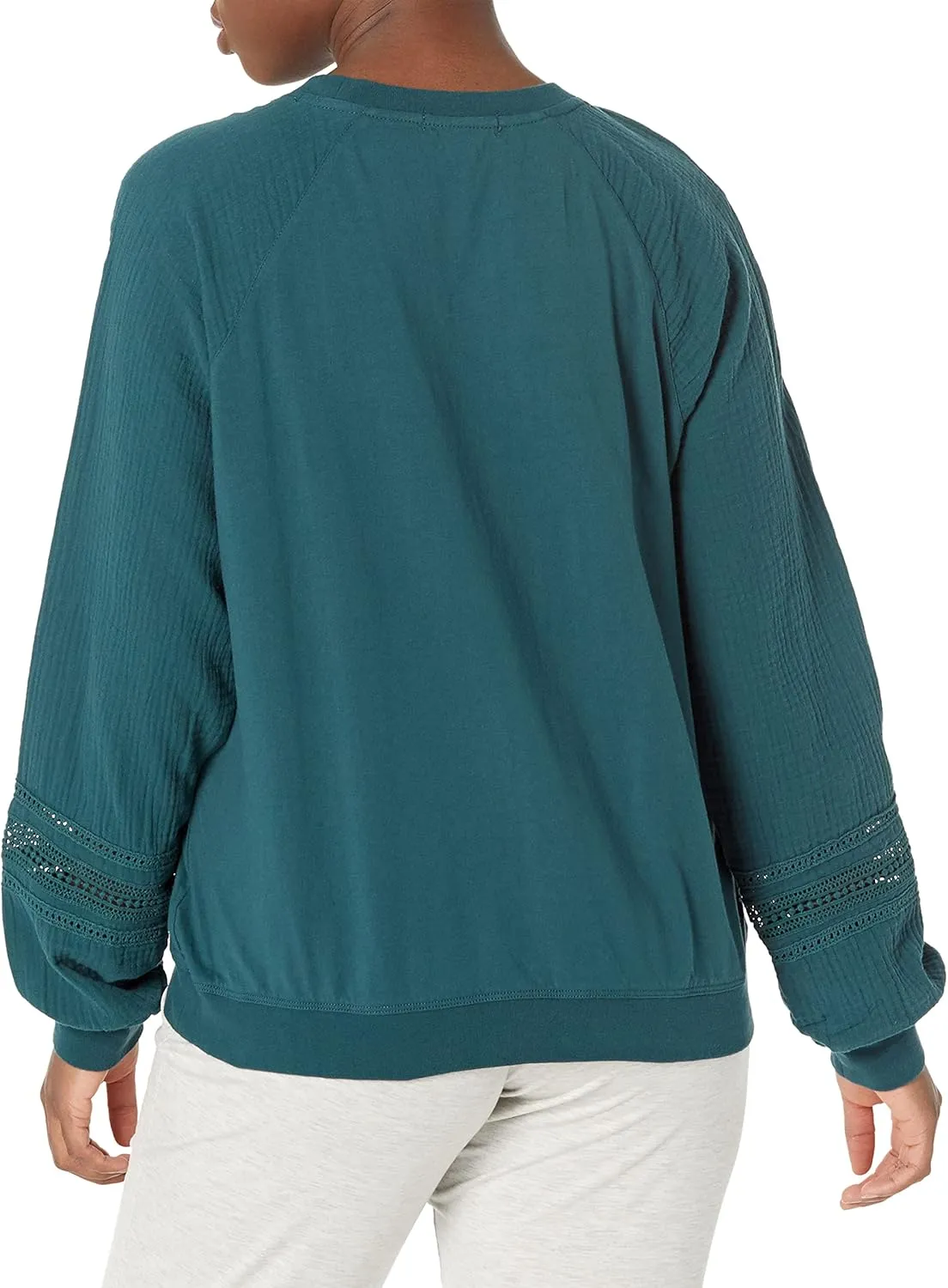 PJ Salvage Women's Loungewear Gauzin Around Long Sleeve Top
