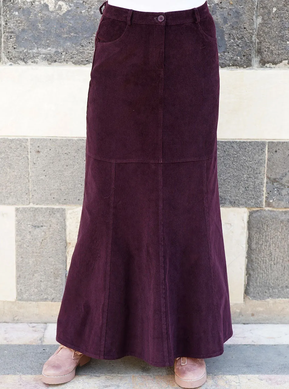 Pouch Pocket Corduroy Skirt
