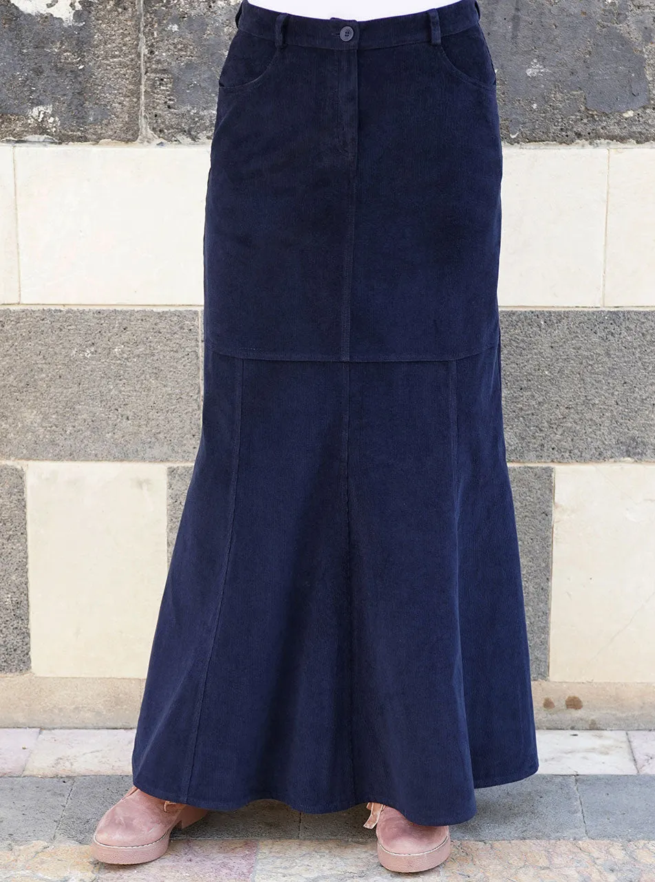Pouch Pocket Corduroy Skirt