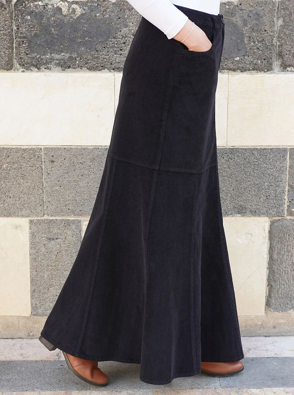 Pouch Pocket Corduroy Skirt