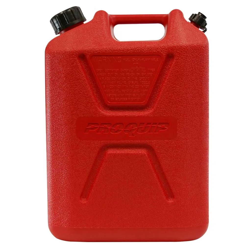 Pro Quip 10L Plastic Fast Pour Fuel Jerry Can - Unleaded Petrol Red - 1008
