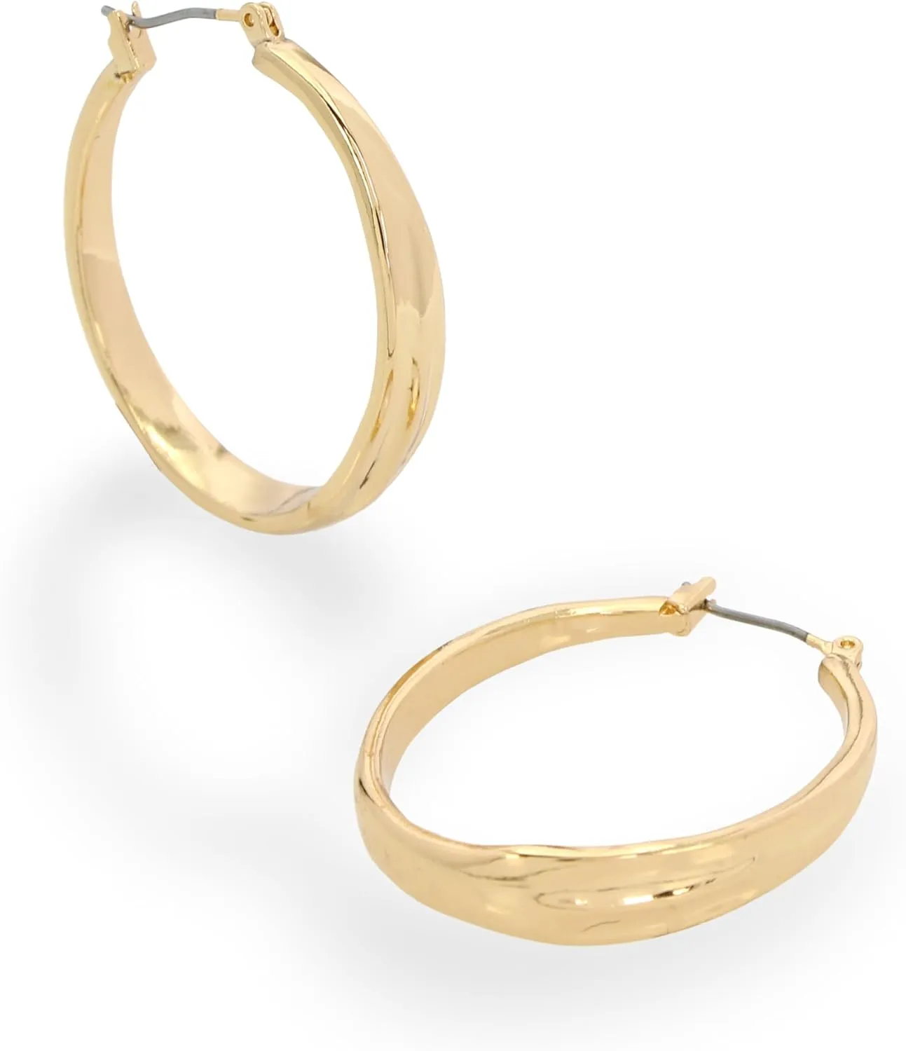 Robert Lee Morris Soho Womens Textured Hoop Earrings