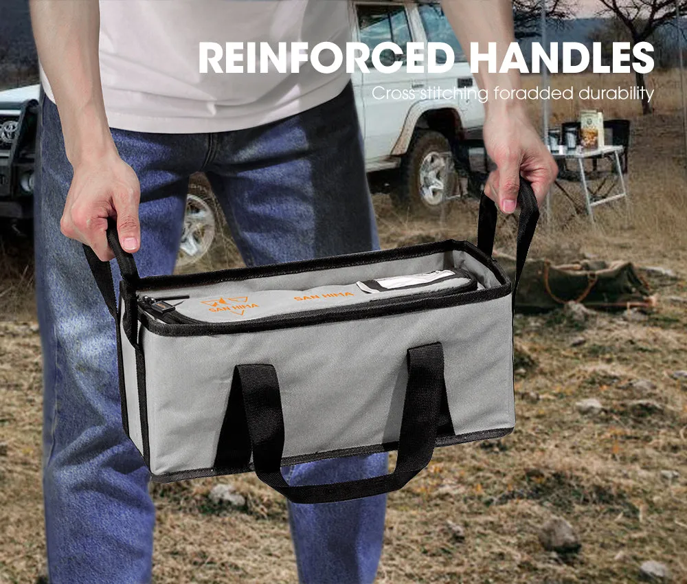 San Hima 4x Tough Canvas Storage Bag Weather Resistant Camping 4WD 40cmx15cmx16cm