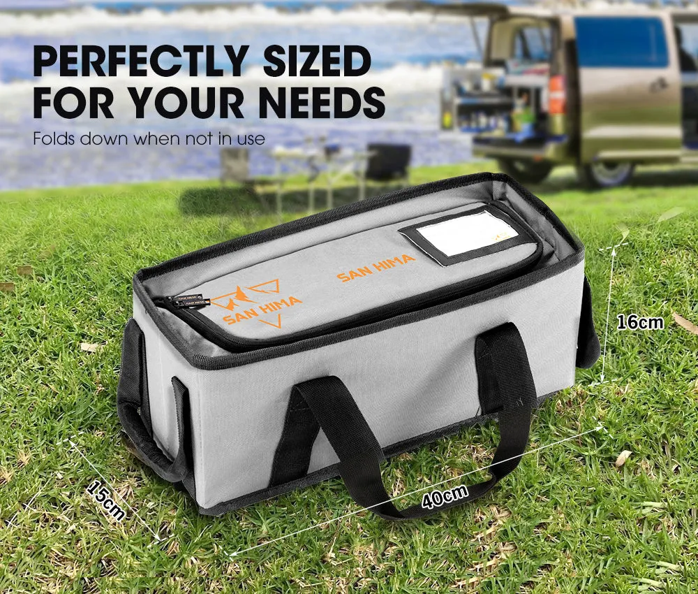 San Hima 4x Tough Canvas Storage Bag Weather Resistant Camping 4WD 40cmx15cmx16cm
