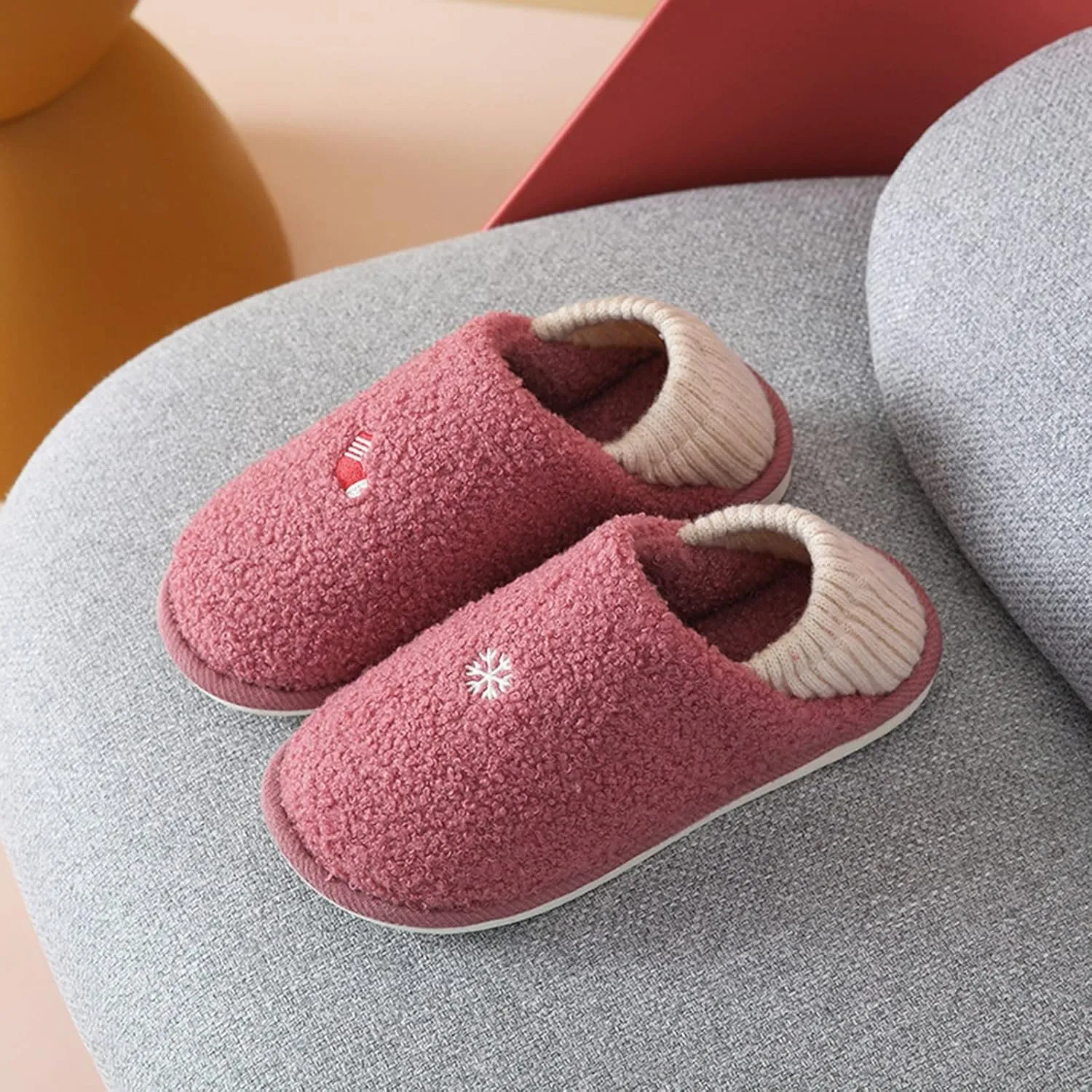 SBGMoSJ Winter Slippers Women Men Warm Anti-Slip Indoor House Shoes Winter Slipper Shoes Comfy House Slippers Womens Funny Slippers for Women Animal Christmas Gifts for Kids Gifts for Husband 2023