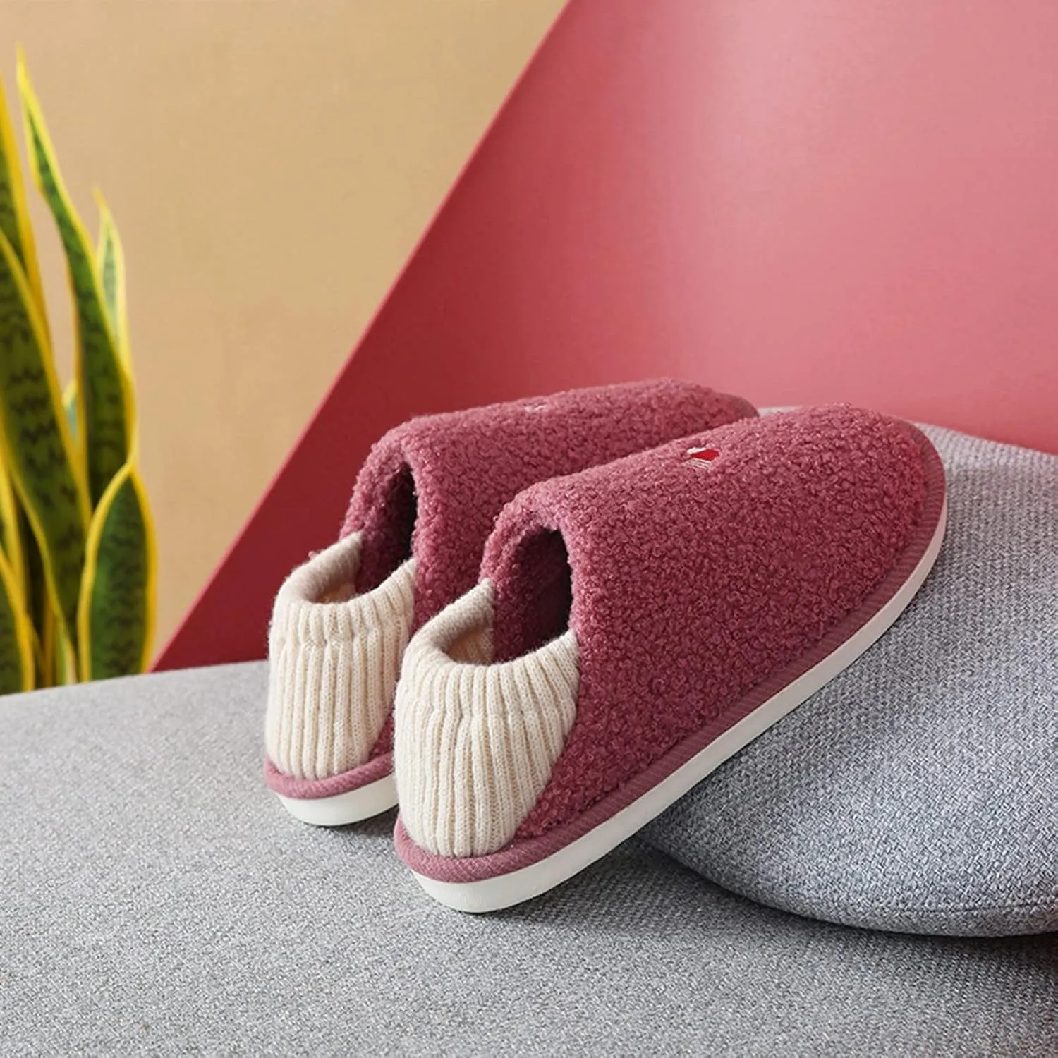 SBGMoSJ Winter Slippers Women Men Warm Anti-Slip Indoor House Shoes Winter Slipper Shoes Comfy House Slippers Womens Funny Slippers for Women Animal Christmas Gifts for Kids Gifts for Husband 2023