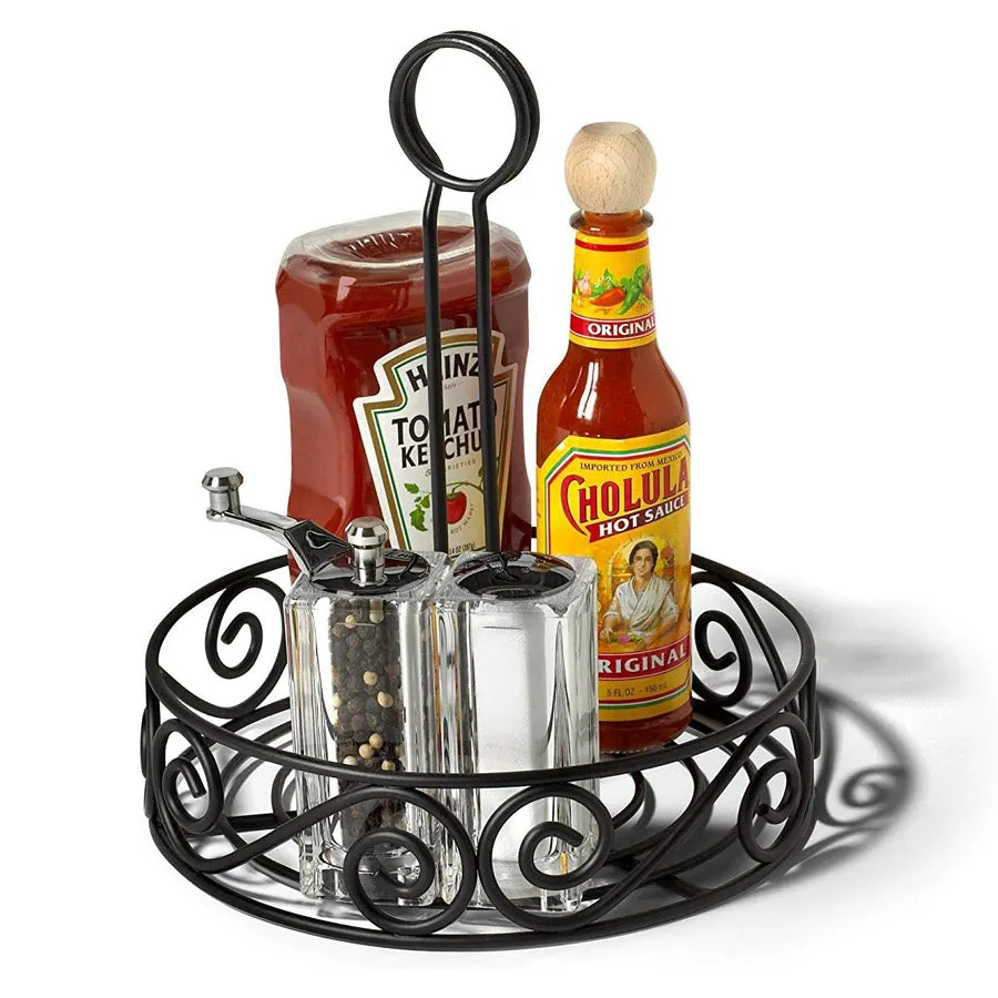 Scroll Tabletop Condiment Caddy