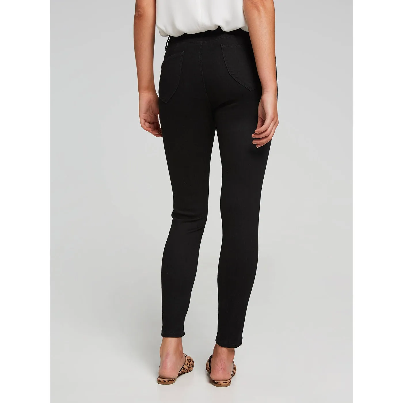Shaping High Rise Skinny Black Jeans