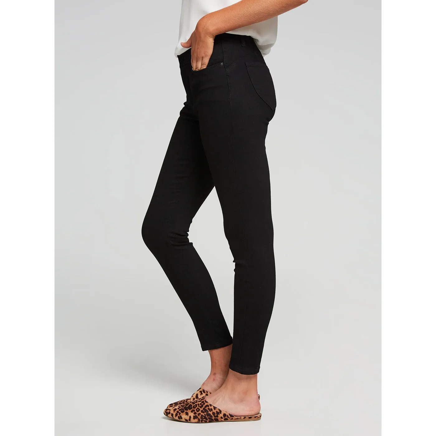 Shaping High Rise Skinny Black Jeans