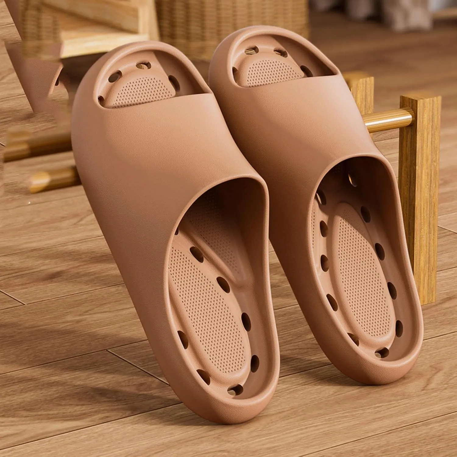 Shower Shoes Womens Bathroom Slipper Mens Bath Slippers Pillow Slippers Non Slip Open Toe Room Spa Living