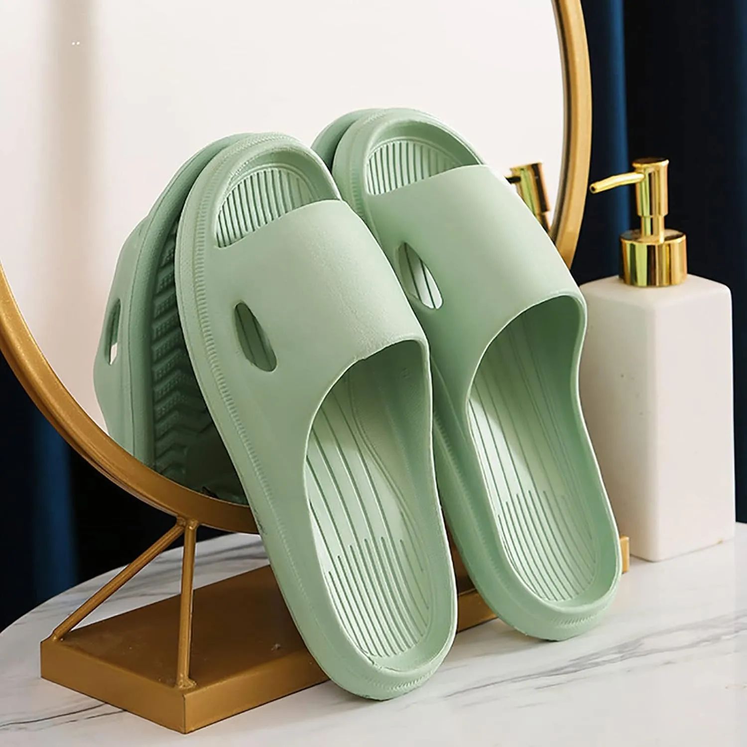 Shower Shoes Women's Slides Shower Sandals Mens Slippers Cloud Slippers Shoes with Drainage Holes