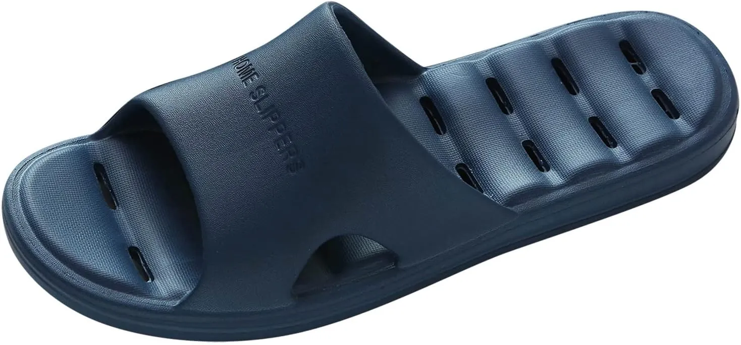 Shower Slippers for Men Shower Slides Men Shoes Quick Drying Sandals Indoor and Outdoor Indoor Home Beach Non Slip Sandal House Slides Ultra Comfort Non Slip Sandals and Outdoor Men's Athletic