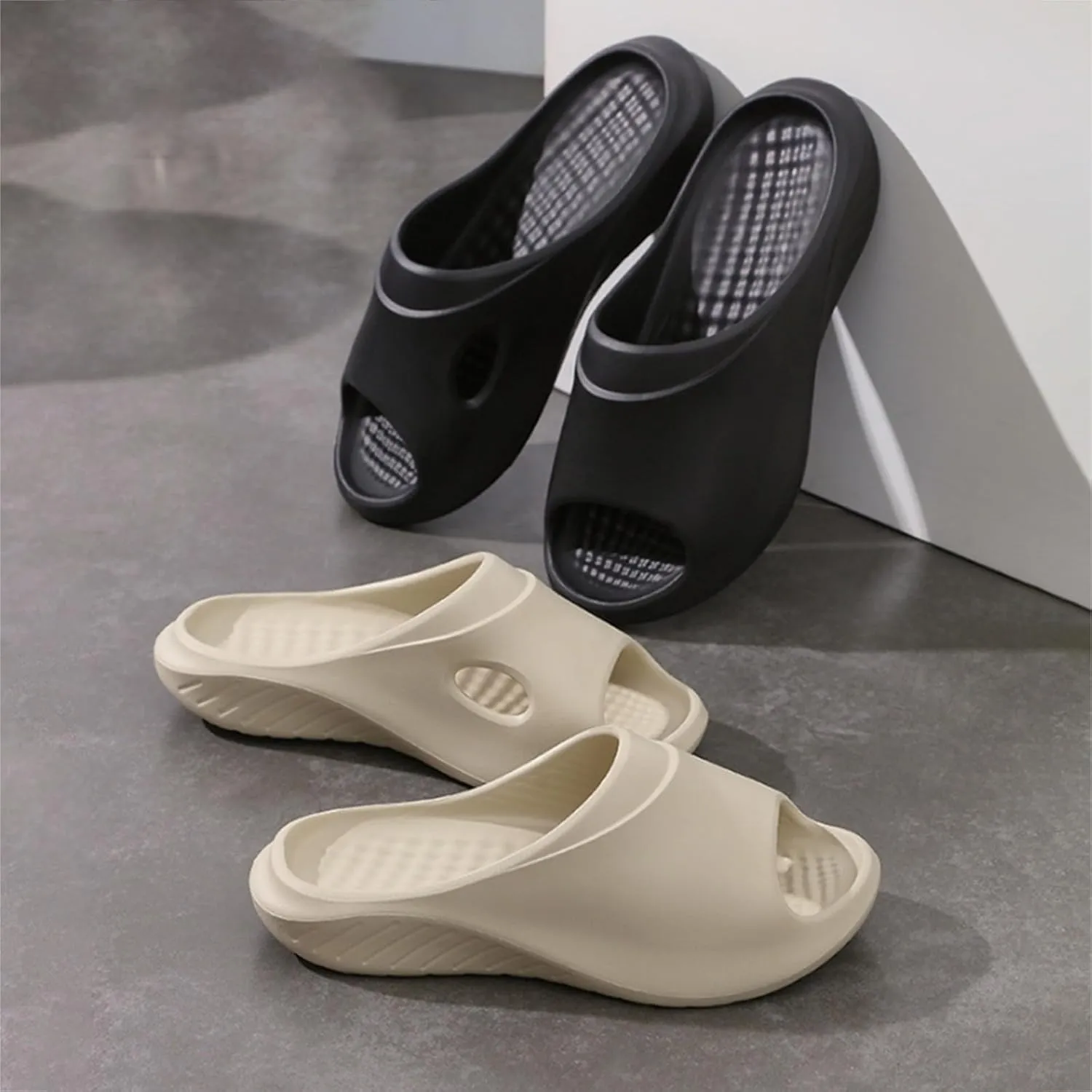 Slides for Men Shower Shoes Women Mens Slippers Womens Slides Soft Sole Quick Drying Comfortable Slippers